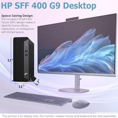 HP ProDesk G9 SFF Desktop Computer| 13th Core i3 CPU| Dual 4K Display Support| 16GB RAM, 512GB SSD| WiFi| Bluetooth| HDMI, USB, RJ-45| Windows 11 Pro| Wired Keyboard & Mouse| Business & Personal Use - Image 2