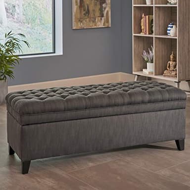 Christopher Knight Home Juliana Fabric Storage Ottoman, Gray - Image 10