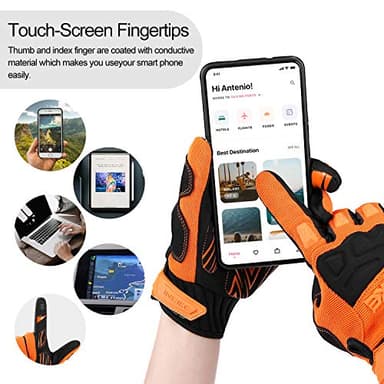 INBIKE Mountain Bike Gloves for Men Knuckle Guard Padded Men's Cycling Gloves Breathable for MTB Motocross Racing Dirtbike - Image 5