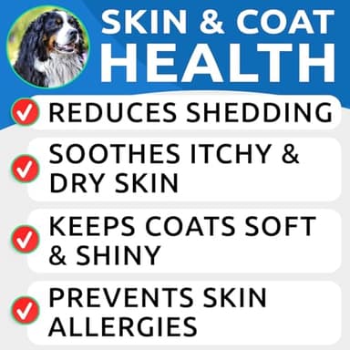 BARK&SPARK Omega 3 for Dogs - 180 Fish Oil Treats for Dog Shedding, Skin Allergy Chews, Itch Relief, Hot Spots Treatment - Joint Health - Skin and Coat Supplement - EPA & DHA Fatty Acids - Salmon Oil - Image 3