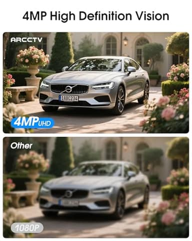 ARCCTV Security Camera Wireless Outdoor, 4MP Recharge Battery Powered WiFi Camera with Solar Panel, Motion Detection, Color Night Vision, 2-Way-Audio, 2.4G/5G Dual Band WiFi (2 Pack) - Image 3