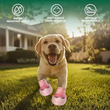 AOKOWN Dog Shoes for Large Dogs, Waterproof Dog Boots for Winter Snow, Summer Hot Pavement, Dog Booties & Paw Protectors Size 7 - Image 5