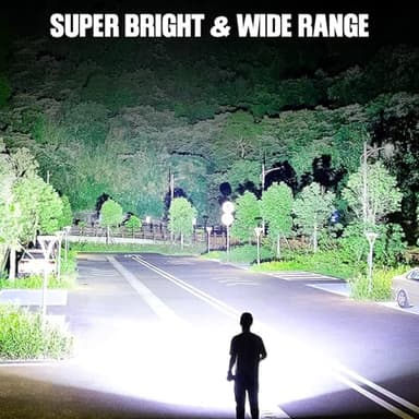 Flashlight LED Rechargeable Flashlights High Lumens, 99,000 LM Super Bright Powerful Flashlight, High Powered Flash Lights Waterproof Handheld Flashlights for Home Camping Hiking(2 Pack) - Image 2