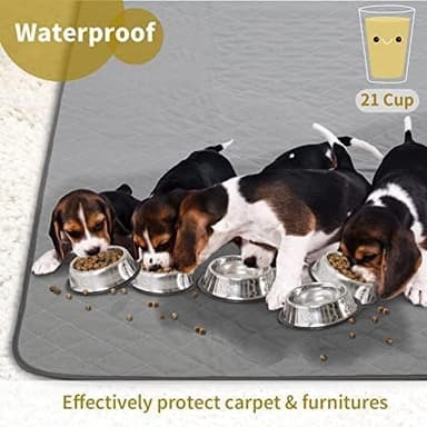 Washable Puppy Dog Pee Pad, 34" X52" Waterproof Whelping Training Pet Mat for Playpen, Crate, Potty, Floor, Bed, Sofa and Trunk, Reusable Pee Pads for Dogs, Cats, Bunny - Image 5