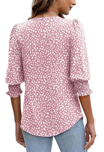 XIEERDUO Tops for Women Trendy 3/4 Sleeve Womens Shirts Dressy Casual Blouses for Women Business Casual Xxl - Image 5