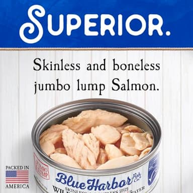 Blue Harbor Fish Co. Wild Pink Salmon in Water No Salt Added - 5 oz Can (Pack of 12) - Image 6
