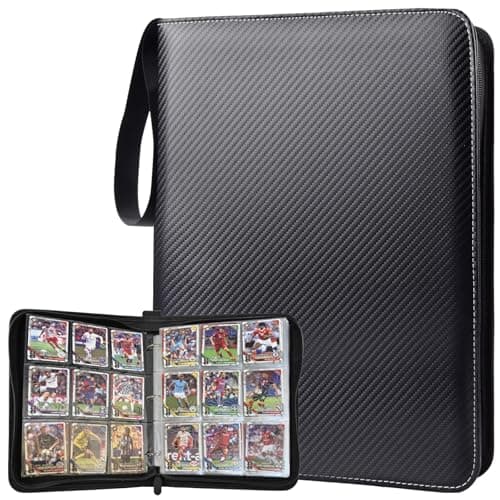 ULLTOON Portable 9-Pocket Trading Card Binder, Holds 990 Cards with 55 Removable Double-Sided Sleeves, Baseball Card Binder Card Storage Organizer Album for Boys, Girls, Sports & Game Cards - Image 1