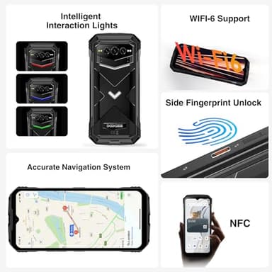 DOOGEE V MAX Plus(2024) 5G Rugged Smartphone,22000mAh 36GB+512GB Android 14 Rugged Phone,200MP+32MP+20MP Night Vision Rugged Cell Phone,6.58" FHD+120Hz IPS Screen,IP68/IP69K Waterproof Phone,NFC/OTG - Image 7