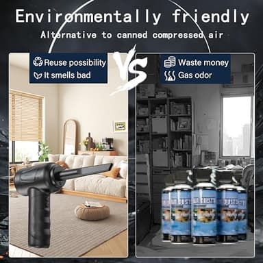 Compressed Air Duster-Cordless Air Blower-Electric Air Duster for Cleaning Keyboard PC-Air Cleaning Kit-3 Speed Duster Cleaner with LED-Light-no Canned air dusters-car Dusters - Image 5