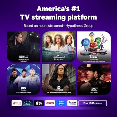 Roku Smart TV 2025 – 75-Inch Select Series, 4K HDR TV – RokuTV with Enhanced Voice Remote – Flat Screen LED Television with Wi-Fi for Streaming Live Local News, Sports, Family Entertainment - Image 2