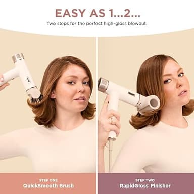 Shark Hair Dryer SpeedStyle RapidGloss Finisher and High-Velocity Dryer, Ionic Hair Blow Dryer with IQ Speed Styling and Drying Suite, No Heat Damage, Best for Curly and Coily Hair, Silk, HD332 - Image 7