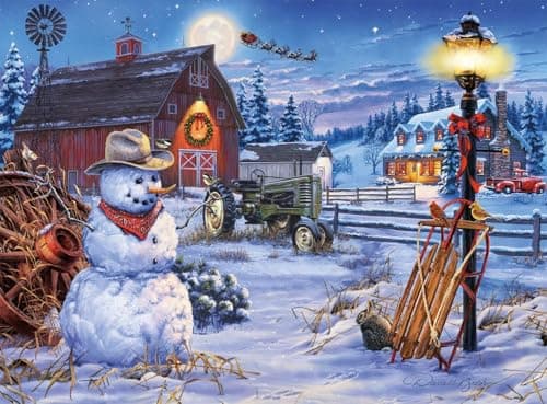 Buffalo Games - Darrell Bush - Country Christmas - 1000 Piece Jigsaw Puzzle For Adults -Challenging Puzzle Perfect for Game Nights - Finished Size is 26.75 x 19.75 - Image 1