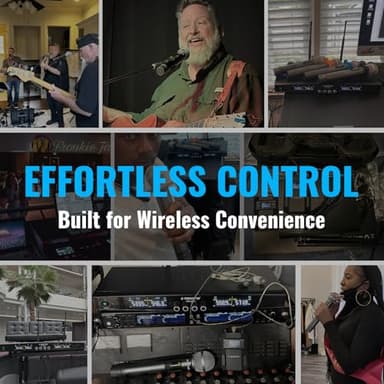 Phenyx Pro Wireless Microphone System, Metal Wireless Mic Set, Handheld Cordless Dynamic Microphones for Singing, Karaoke, Church, 2x30 UHF Tunable Frequencies,200 ft Range (PTU-52-2H) - Image 5