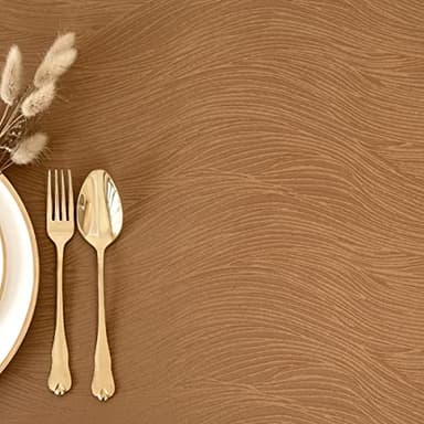 maxmill Harvest Swirl Design Table Cloth Waterproof Wrinkle Resistance Heavy Weight Soft Tablecloth for Fall Harvest Thanksgiving Dinning Tabletop Decoration Square 70 x 70 Inch, Fall Leaf - Image 3