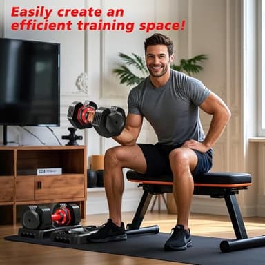 Rendpas Adjustable Dumbbells Set of 2, Select Weight Dumbbell Set, 5 in 1 Free Dumbbell Set with Anti-Slip Texture Handle, Weight Set For Home Gym Suit both Men and Women - Image 5