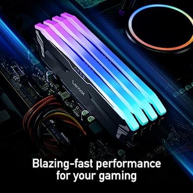 Lexar 32GB (2x16GB) ARES RGB DDR4 RAM 3600MT/s CL18 1.35V Desktop Memory, Compatible with Intel XMP 2.0 and AMD Ryzen, Black (LD4BU016G-R3600GDLA) - Image 3