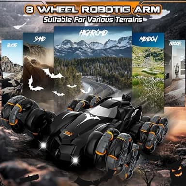 Remote Control Car, 2.4Ghz 8WD Rc Stunt Car with Automatic Demonstration, 360° Spins, Music and LED Lights, Remote Control Cars for Boys 4 5 6 7 8-12, Christmas Birthday Gifts Toys for Boys - Image 5