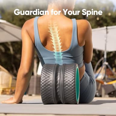 FitBeast Back Roller - Deep Tissue Massage Wheel, Yoga Wheel & Back Stretcher for Pain Relief (12'') - Image 3