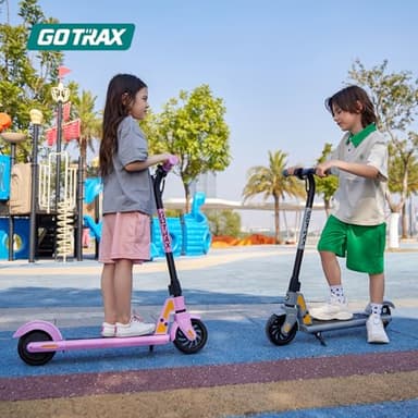 Gotrax GKS Electric Scooter for Kid, 6" Solid Wheels, Max 4 Miles and 7.5 Mph Speed Power by 150W Motor, UL2272 Safety Certification, Lightweight Electric Scooter for Boy Girl Ages 6-12, Black - Image 8