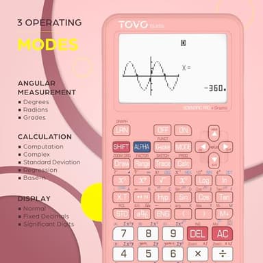 TOVO Scientific Calculator with Graphing Functions, Multiple Modes, 360 Functions, Large Screen, Intuitive Interface for Beginners, High School & Advanced Courses, TS-259 (Developed by CATIGA) - Image 3