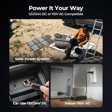 BougeRV 12 Volt Refrigerator 12V Car Fridge 30 Quart Portable Freezer Compressor Cooler -8℉~50℉ Compressor Freezer, 12/24V DC 110~240 Volt AC, for Truck RV SUV - Image 7