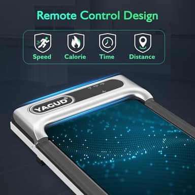 YAGUD Walking Pad, Under Desk Treadmill for Home Office, 2 in 1 Portable Walking Treadmill with Remote Control, Walking Jogging Machine in LED Display - Image 5