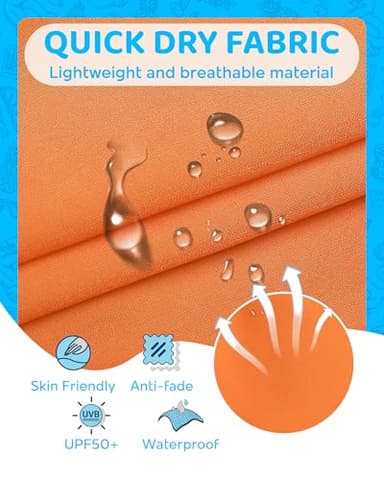 maamgic Boys Swim Trunks with Compression Liner 4-Way Stretch Quick Dry Swim Shorts Swimming Trunks Toddler Warm Orange 3T - Image 5