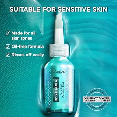 L'Oreal Paris Bright Reveal Dark Spot Exfoliant Peel, 25% AHA BHA PHA Face Exfoliator Solution, Gentle Skincare to Visibly Reduce Dark Spots and Renew Skin Texture, Includes SPF Lotion Sample - Image 3