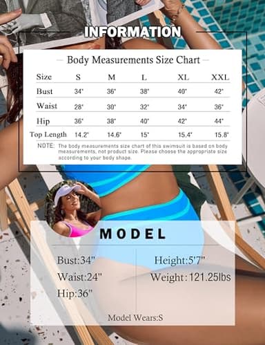 BMJL Women's High Waisted Bikini Sets Sporty Two Piece Swimsuits Color Block Cheeky High Cut Bathing Suits(M,Blue) - Image 6
