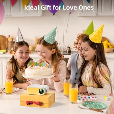 KSAN Mini Projector, Projector with WiFi and Bluetooth, 1080P Support Movie Projector with Built-in Speaker, Compatible with Smartphone, HDMI, USB, AV, Fire Stick, PS5 for Home, Bedroom, Outdoor Use - Image 3