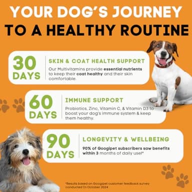 Googipet Premium 10 in 1 Dog Vitamins Multivitamin Chewable with Probiotics for Gut Health, Dog Vitamins and Supplements w/Vitamin C & Glucosamine for Joint Support (Chicken & Vegetable Flavor) - Image 2