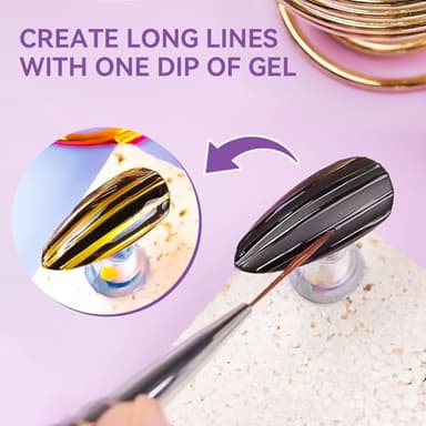 Makartt 3D Painting Clear Nail Gel For Nails Art Chrome Nail Powder Micro 3D Sculpting Gel No Wipe UV Gel for Gel Nail Polish 3D Carving Drawing Gel for Nail Art at Home & Salon DIY 8ML - Image 8