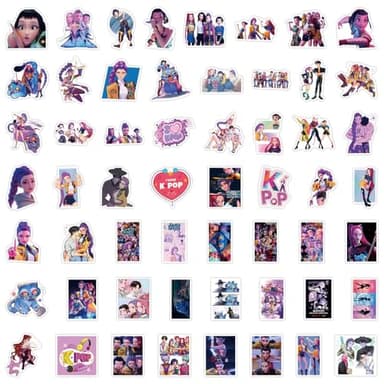 110PCS Demon Movie Hunters Stickers, Anime Stickers Waterproof Vinyl Stickers for Laptop Phone Skateboard - Image 4