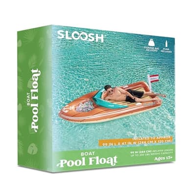 JOYIN Giant Boat Pool Float with Cooler - Inflatable Boat Funny Pool Floats Raft with Reinforced Cooler, Lounge Floaties Beach Lake Toys fun in summer Swimming Pool Party Decorations for Kids & Adults - Image 7