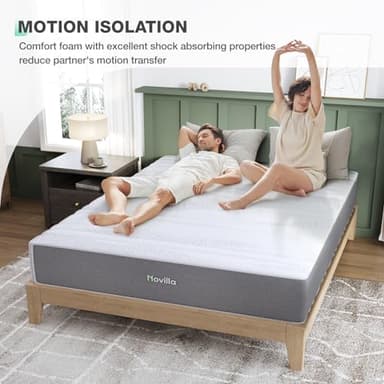Novilla 12 Inch King Size Mattress King Mamory Foam Mattress in a Box Medium Firm with Cooling Gel Foam for Cool Sleep & Ultimate Support - Image 4