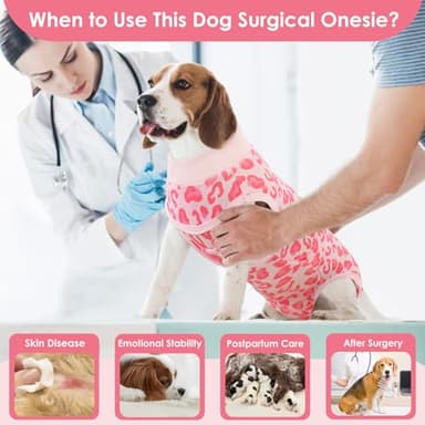 AOFITEE Dog Recovery Suit, Soft Recovery Suit for Female Male Dogs, Anti-Licking Dog Onesie for Abdominal Wounds, Dog Surgery Recovery Suit After Spay Neuter, Substitute Cone & Collar Dog Bodysuit, XL - Image 5
