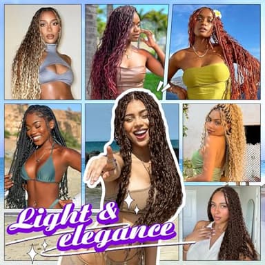 Human Braiding Hair for Boho Braids 110g Deep Wave Boho Bulk Human Hair for Braiding Knotless 12A Wet - Image 6