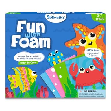 Skillmatics Foam Sticker Art Activity - Under The Ocean, Mess-Free Fun for Kids, 800+ 3D Foam Stickers, DIY Felt Craft Kits, Gifts for Girls & Boys Ages 3, 4, 5, 6, 7 - Image 1