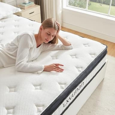 Lxvunan Twin10 inch Mixed Mattress, Spring Mattress in Independent Packaging Bag, Breathable and Comfortable, Decompression, Including Gel Memory Foam, Suitable for Various bedsteads - Image 9