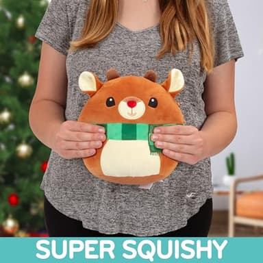 Squishmallows Original 8-Inch Rudolph The Red Nosed Reindeer - Official Jazwares Christmas Plush - Collectible Soft & Squishy Stuffed Animal Toy- Add to Your Squad - Gift for Kids, Girls & Boys - Image 3