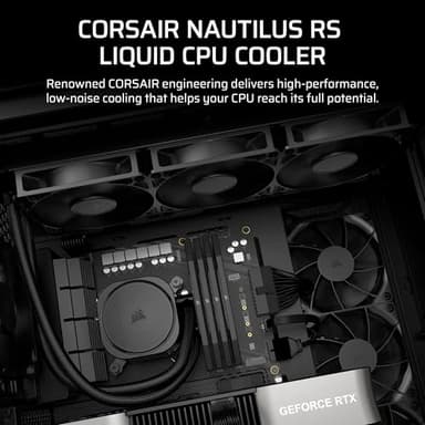 CORSAIR Nautilus 360 RS Liquid CPU Cooler – 360mm AIO – Low-Noise – Direct Motherboard Connection – Daisy-Chain – Intel LGA 1851/1700, AMD AM5/AM4 – 3X RS120 Fans Included – Black - Image 2