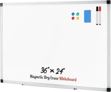 Sweetcrispy Magnetic Dry Erase Board, 36" x 24" Whiteboard for Home, School, Sliver Reinforced Aluminum Frame - Image 2