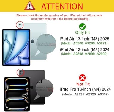 ProCase for iPad Air 13 Inch Case M3 2025/M2 2024, Slim Smart Cover iPad 13 Air M3 M2 Case with Translucent Hard Shell Back, Supports Touch ID, Auto Wake/Sleep -Purple - Image 2