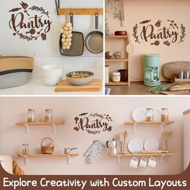 Woodamore Farmhouse Pantry Sign - Pantry Signs Wall Decor, Pantry Word Door Sign, Rustic Kitchen Sign Pantry Decor For Home (15"x8") - Image 3
