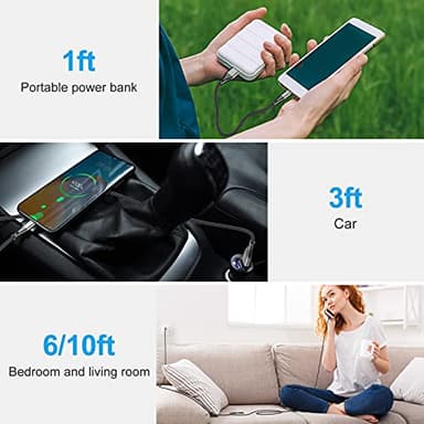 USB to USB C Cable,3Pack 10ft Premium Nylon Braided Fast Charging,3A Rapid Charger Cord,Long Type C to A Cable Compatible with Samsung Galaxy S22 S21 S20 S10 S9 S8 Plus,Note 20 10 9 8,LG V50 V40 - Image 7