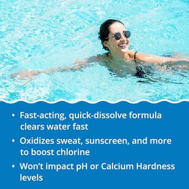 In The Swim Chlorine-Free Pool Shock – Quick Dissolving, Fast-Acting, Shock-Oxidizer for Swimming Pools, Spas, and Salt Chlorinated Pools Compatible - 12 x 1 Pound Bags - Image 3