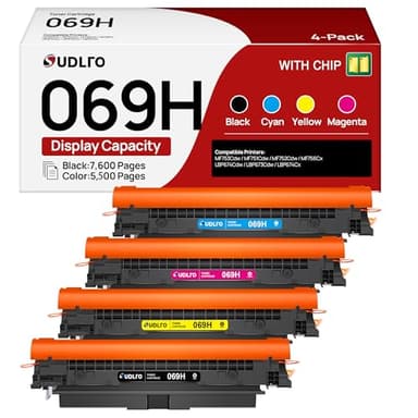 069 Toner Cartridge Set: MF753Cdw Toner Replacement for Canon 069 Toner Cartridge Set 069H Work with Canon Color ImageCLASS MF753Cdw MF751Cdw MF752Cdw | for Canon Toner 069 069H Ink Cartridges 4 Pack - Image 1
