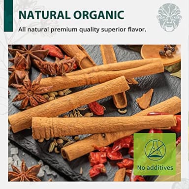 Soeos Organic Cinnamon Sticks, 8 oz (226g), 3.5" Length, 100% Raw, Non-GMO, Kosher Certified, Whole Cinnamon Sticks Seasoning Spice for Coffee, Baking, Cooking and Beverages - Image 4