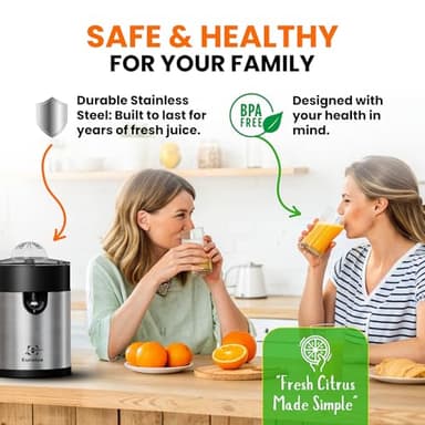 Eurolux Electric Citrus Juicer – Easy Juice Squeezer for Lemon & Orange - Image 7