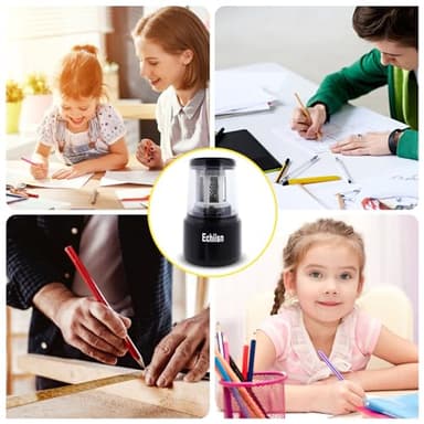 Electric Pencil Sharpener, Office Personal Super Sharp, Powerful Stall-Free Motor, 10yr Warranty, (Black) - Image 6